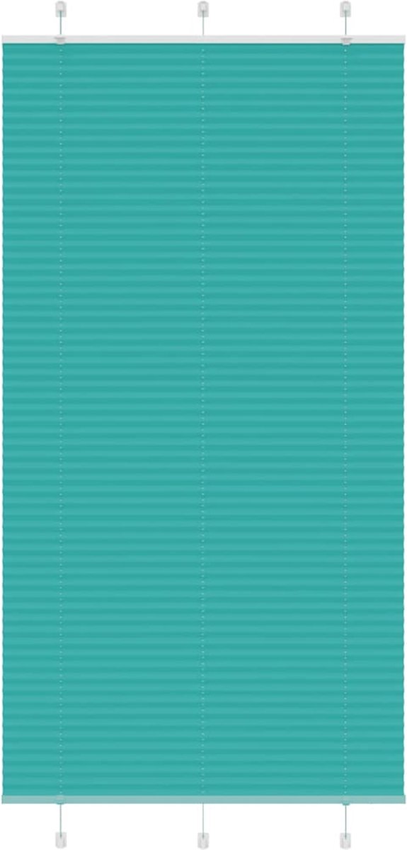 vidaXL Plissé - rolgordijn - 105x200cm - stofbreedte - 104,4cm - petrol - groen