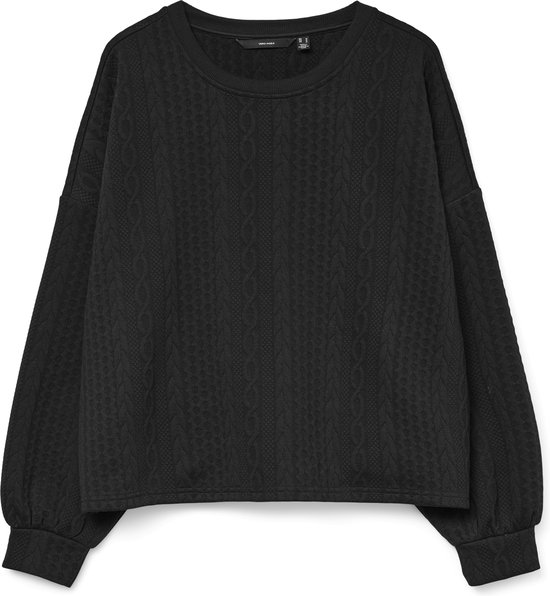 Vero Moda Trui Vmjanni Ls O-neck Sweatshirt Jrs Ga 10333287 Black Dames Maat - S