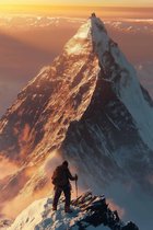 Randonneur Poster | Top Affiche | Affiche de Berg | Affiche Nature | Affiche Aventure | Affiche d'alpiniste | Paysage Affiche | Affiche large | 50x70cm | Décoration murale | Affiche murale | S4688 | Convient pour l'encadrement