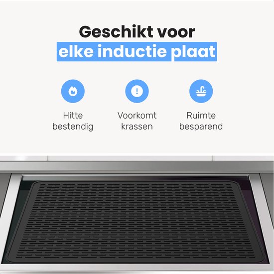 NoStik Inductie kookplaat beschermers 27cm 4 stuks