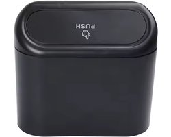 Auto prullenbak - auto-opslag- vuilnisbak -Vuilnisbak Organizer - mini prullenbak 1L - auto deur prullenbak - handig prullenbak- Plastic Opbergdoos Auto - Mini Auto Prullenbak-Reisgoederen - Auto accessoires - zwart