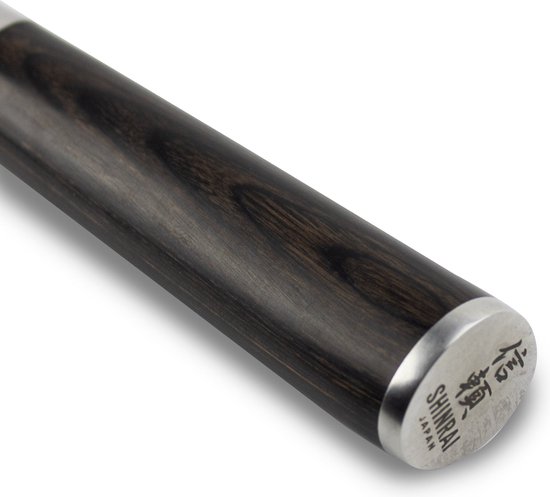 Shinrai Japan - Couteau japonais Nakiri 18 cm - Couteau de chef - Couteau Damas - BR Damas martelé - Avec boîte cadeau de luxe