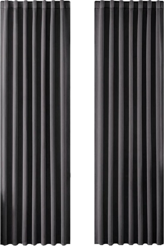 Kzzfqxb 140 × 229 cm zwarte verduisteringsgordijnen, zwarte