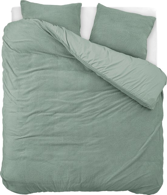Sleeptime Teddy Dekbedovertrek - 240x200/220 + 2 kussenslopen 60x70 - Donker Groen - Lits-Jumeaux