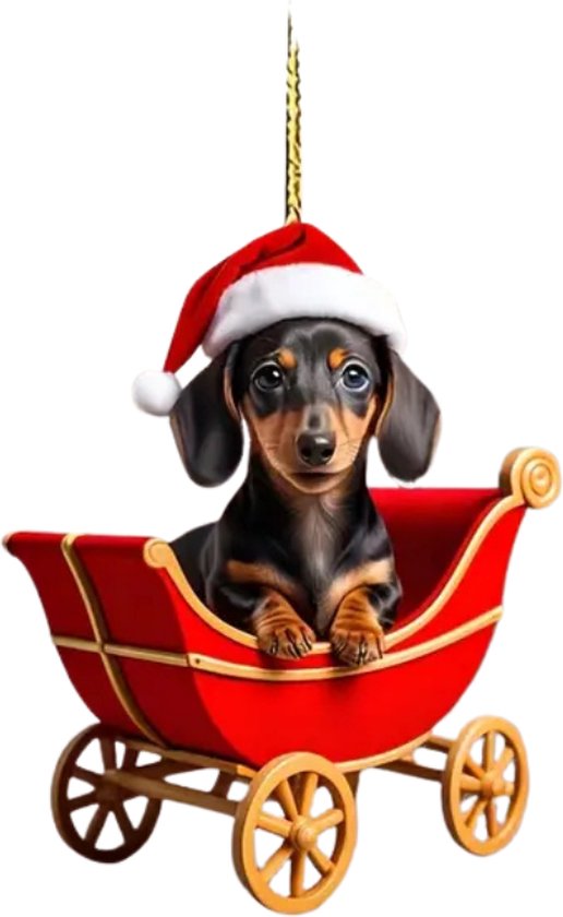 Boules de Noël Livano - Décorations de Noël - Acryl - Teckel - Décoration festive