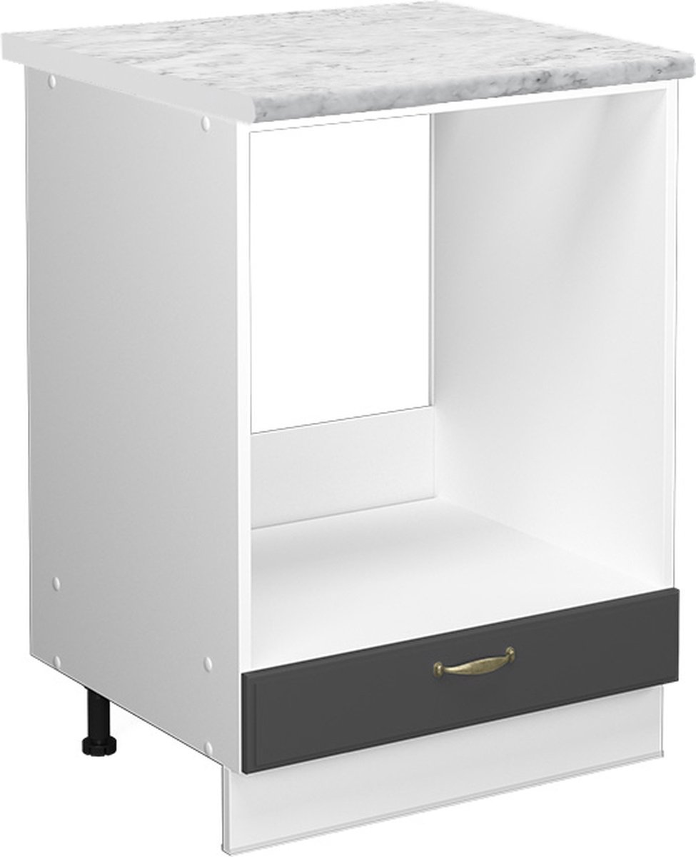 Vicco Fame-Line Ovenombouwkast – 60 cm, WB Marmer Antraciet-goud