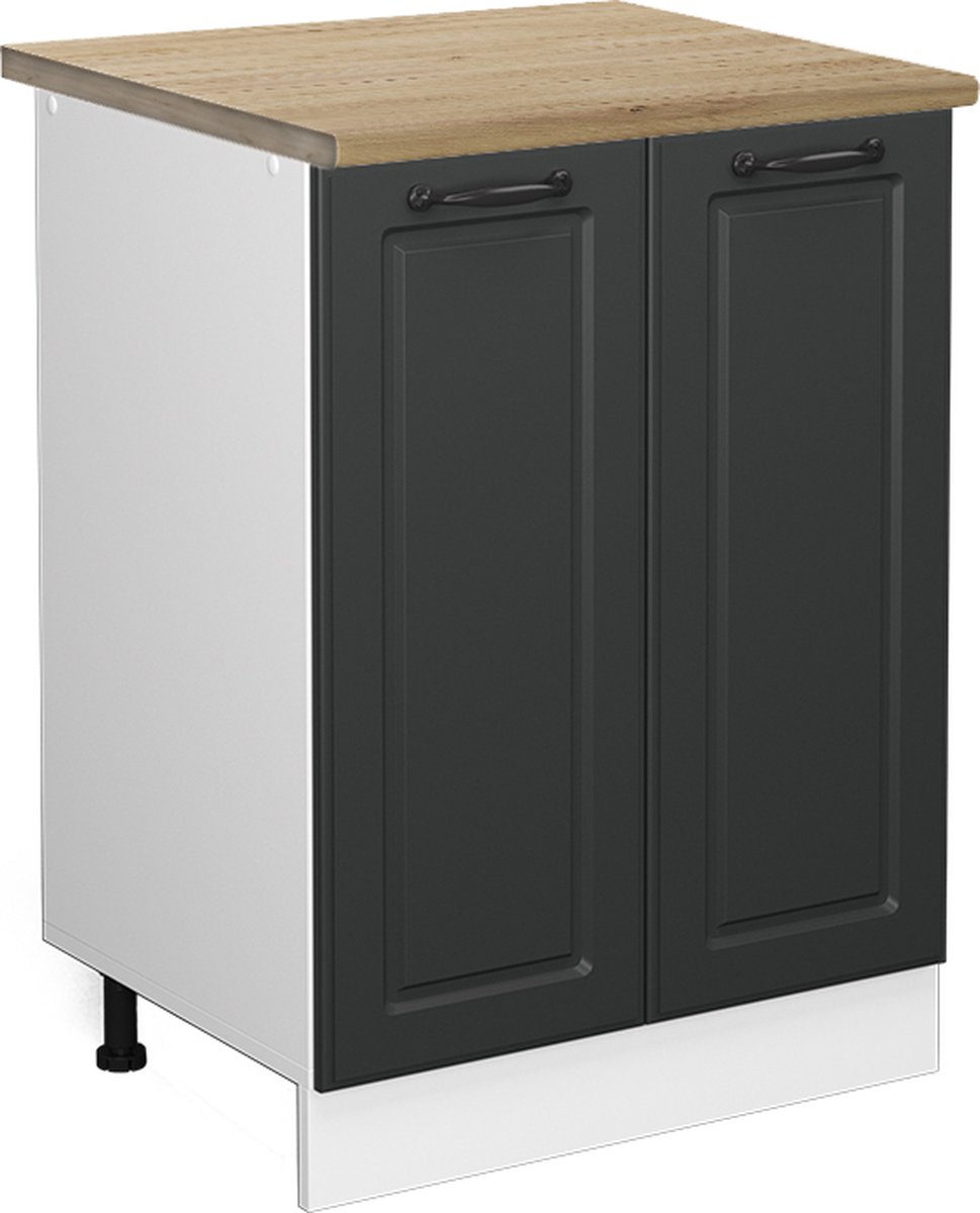 Vicco R-Line Keukenonderkast – 60 cm, WB Eik Antraciet landhuis