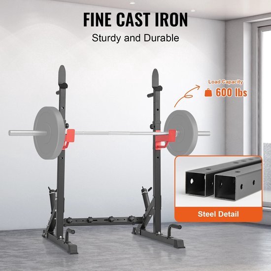 homegym squatrek - Multifunctioneel barbell rack - Hoge kwaliteit staal ...