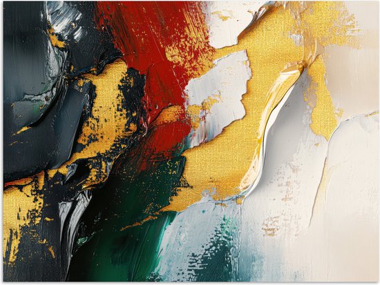 Poster 120x90 cm - Modern - Kerst - Abstract - Goud - Posters - Kamer decoratie - Wanddecoratie woonkamer - Kerstdecoratie voor binnen - Kerstversiering - Kerstmis versiering in huis - Kerstaccessoires