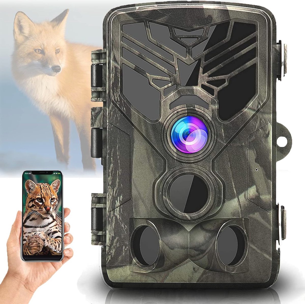 Wildcamera 20MP 1080P HD met Nachtzicht en Bewegingsdetectie
