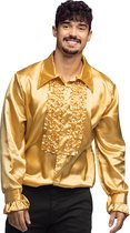 Boland - Shirt Party goud (XL) - Volwassenen - Danser/danseres - 80's & 90's - Disco