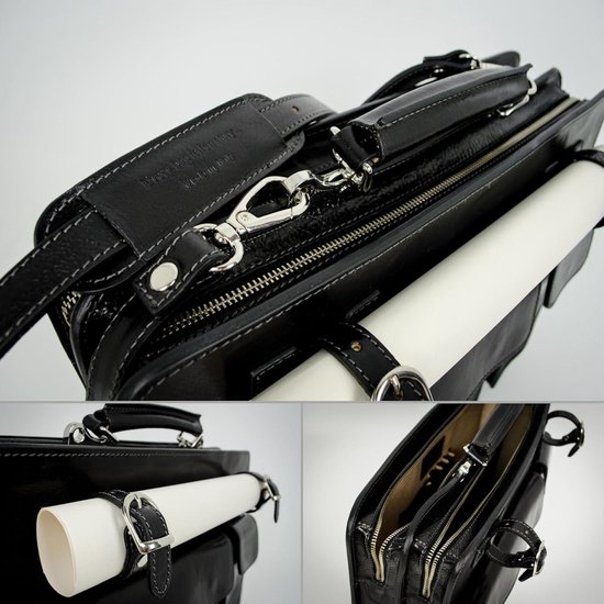 Compacte stoere leren werktas Spikes & Sparrow