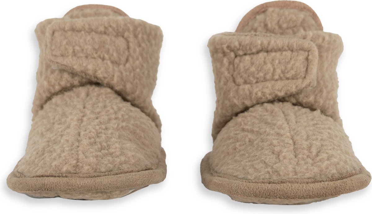 Lodger Babyslofjes antislip Teddy Beige Warm fleece
