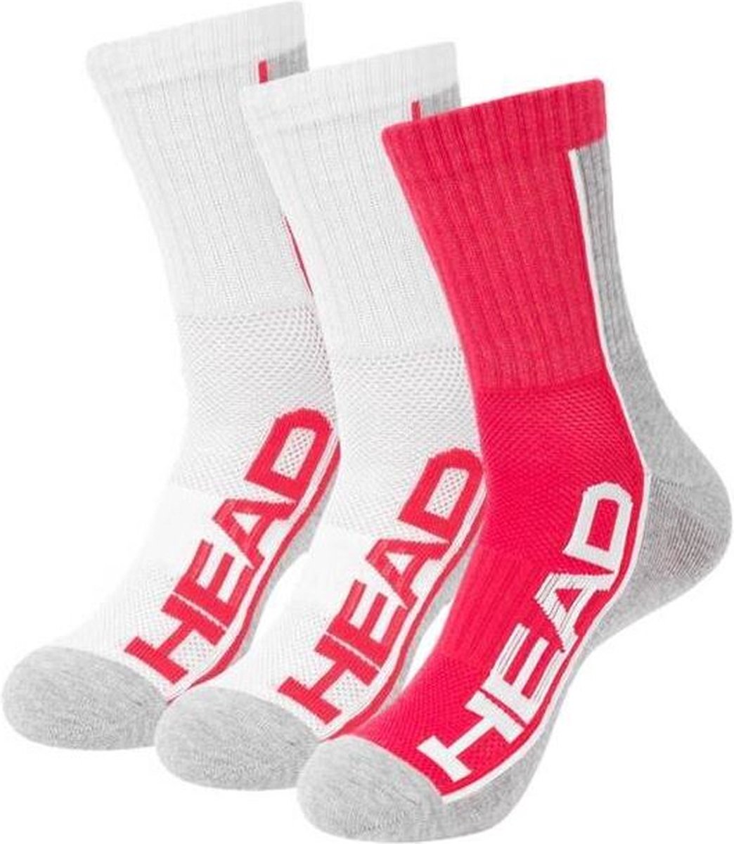 Head Performance Korte Crew Sokken 3 Paar 39-42 39/42 Roze