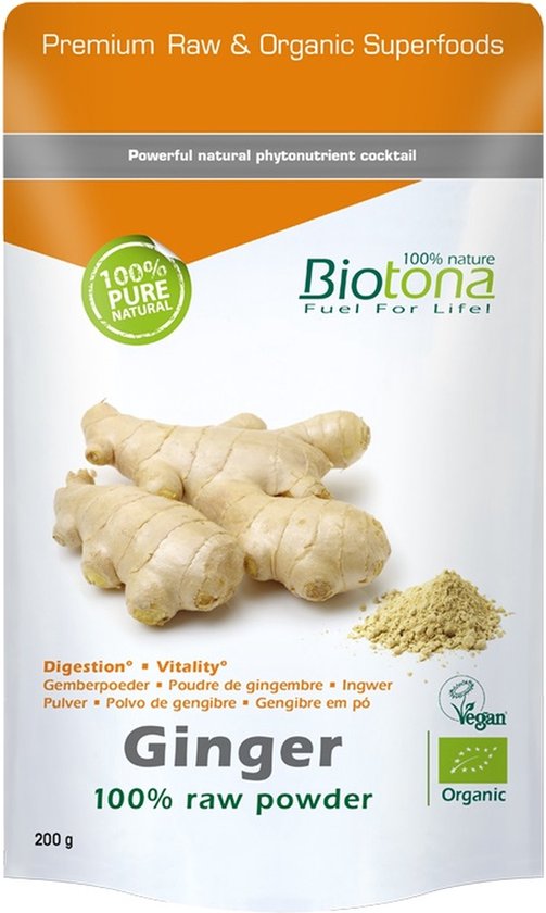Biotona Ginger Raw Powder Bio 200 Poeder