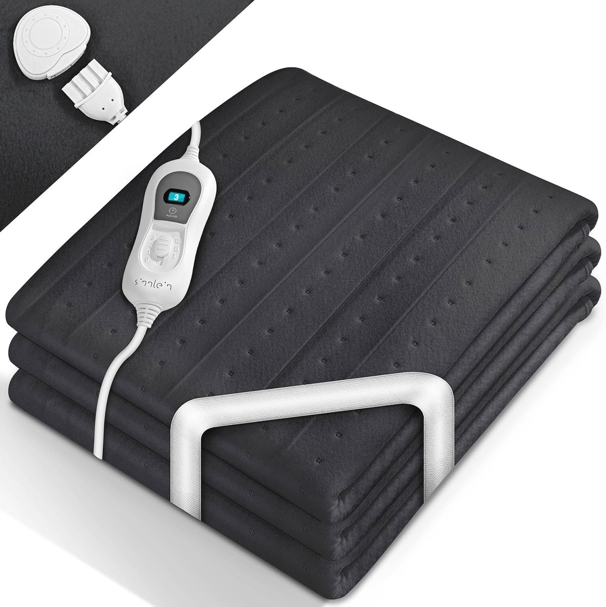 Elektrische Onderdeken 150 x 80 cm met Automatische Uitschakeling - Warmtedeken met 3 Temperatuurniveaus van Zacht Fleece