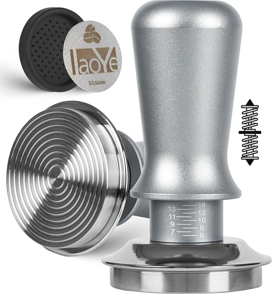 VIA CREMA koffietamper 51 mm. Portafiltertamper. Koffietamper, gemaakt in Italië door