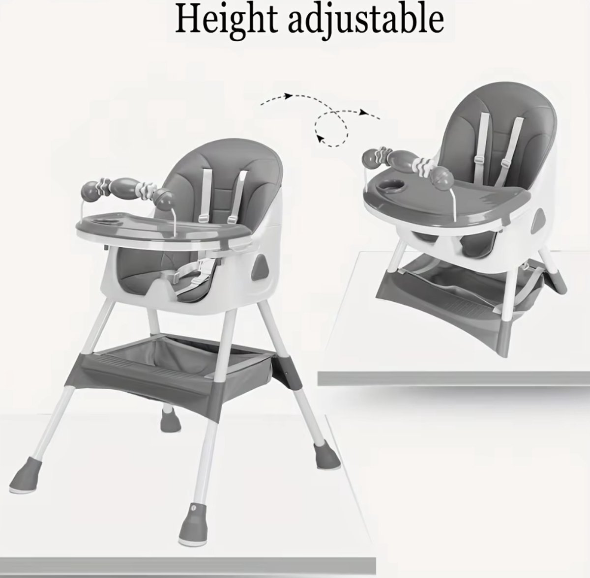 Kinderstoel - Babystoel - Khaki/Beige thumbnail 4