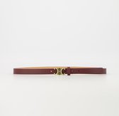 Teatro riem - Eline Small - Classic Grain - Riemen met gesp - Bordeaux - Goudkleurig - Size 95