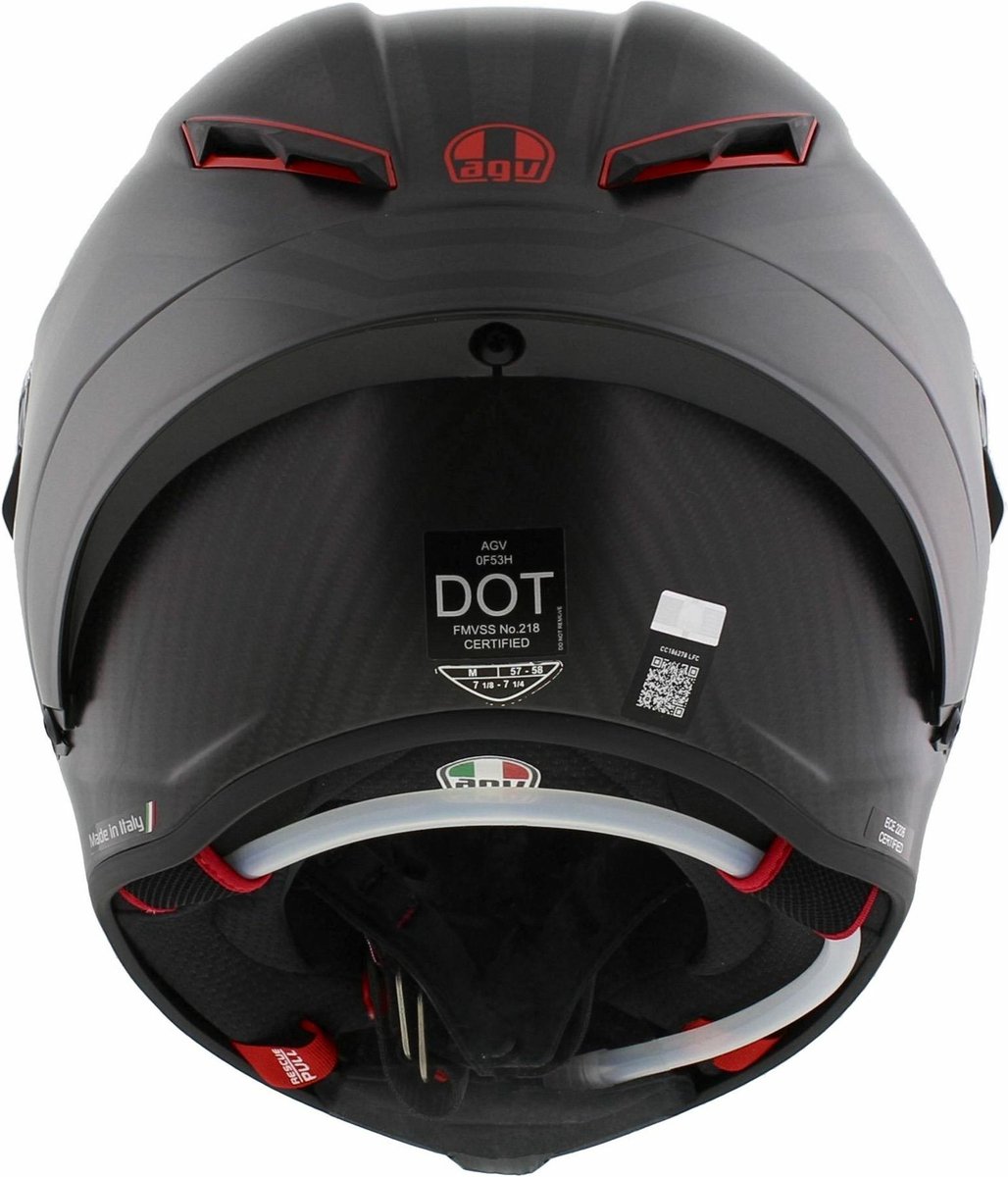 AGV PISTA GP RR INTREPIDO MATT CARBON/BLK/RED - Maat XXL - Integraal helm - Scooter helm - Motorhelm - AGV PISTA GP RR INTREPIDO MATT CARBON/BLK/RED - Maat XXL - Scooterhelmen mannen en vrouwen. – foto 3