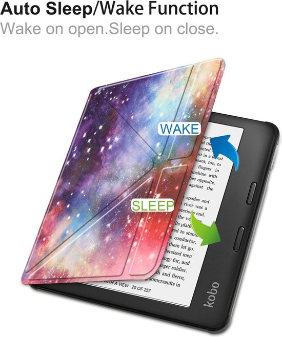 e-Reader Hoesje Origami Book Case met Wake/Sleep-functie - Kobo Sage Hoesje - Galaxy van Dux Ducis — afbeelding 3
