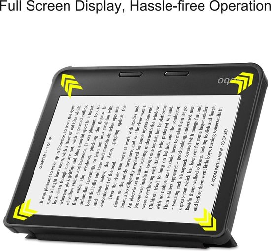 e-Reader Hoesje Origami Book Case met Wake/Sleep-functie - Kobo Sage Hoesje - Zwart van Merkloos — afbeelding 5