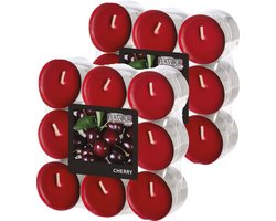 Conpax Candles Geur theelichtjes/waxinelichtjes - 36x - Cherry aroma - 4,5 branduren