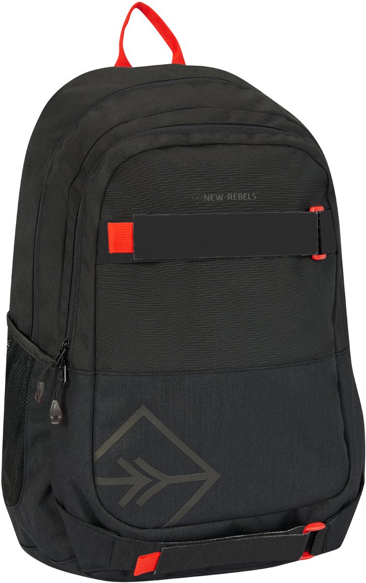 New Rebels - Otis - Stanford Rugtas 20L - Duotone - duurzaam waterafstotend polyester - 15.6 laptop - Zwart