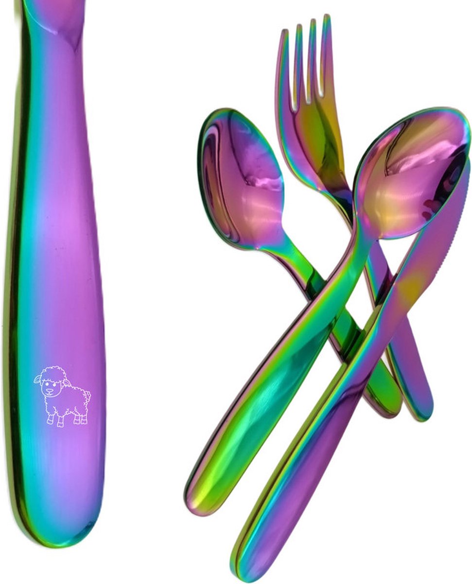 Goedkoopste Kinderbestek Met Gravering - Olie - Schaap