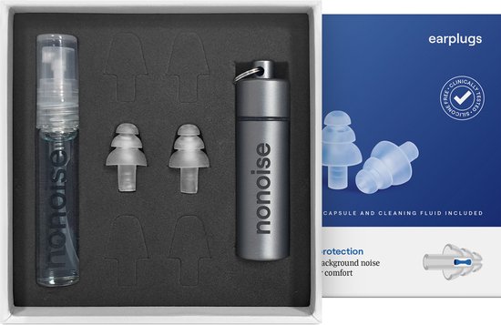 Nonoise - Travel - Bouchons d'oreilles - 1 paire - Zwart