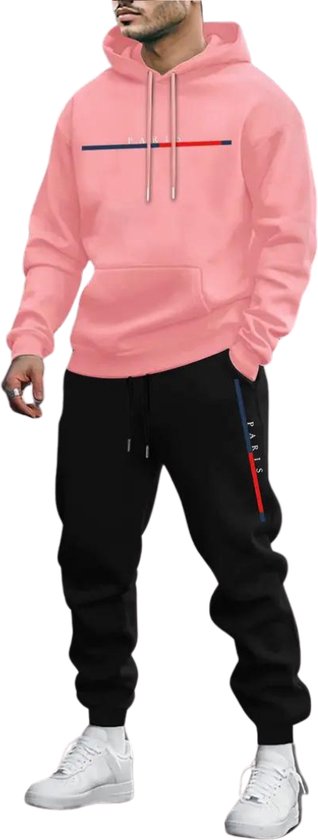 Survêtement Nivard - Survêtement d'intérieur - Adultes - Survêtement - Confortable - Pantalon de jogging - Survêtement - Homme - Paris - Rose - XXL
