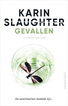 Boekcover van Karin Slaughter 'Gevallen'. Een libel in een glas water.