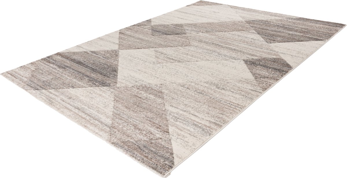 Lalee trendy Carving- modern- laagpolig- vloerkleed- vintage- hand carved- hoog laag- hip en trendy- karpet- tapijt- 160x230 cm beige zilver