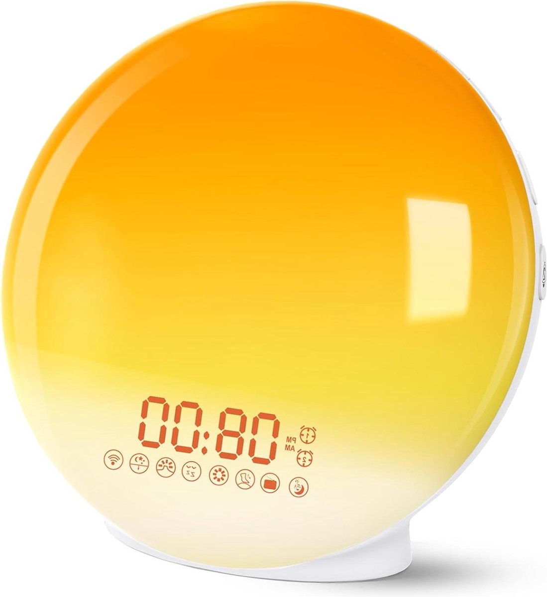 Mrs. Jones Wake Up Lichtwekker zonsopgang-/zonsondergangsimulatie twee wektijden 7 natuurgeluiden FM-radio en sluimerfunctie - volwassenen kinderen slaapkamer .