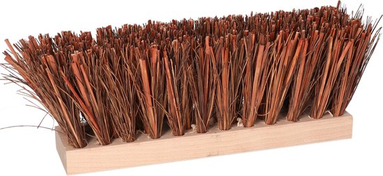 Buemag harde Bezem kop - Piassava - extra sterk - FSC hout - bruin - 30 cm - straatbezem - buitenbezem van Buemag — afbeelding 3