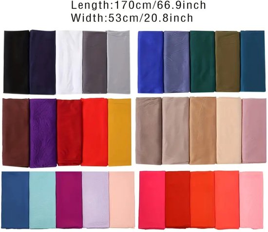 Foulard Bovista - Hijab - Femmes - Abaya - Écharpe - Vêtements islamiques - Vêtements musulmans - Alhamdulillah - Oranje