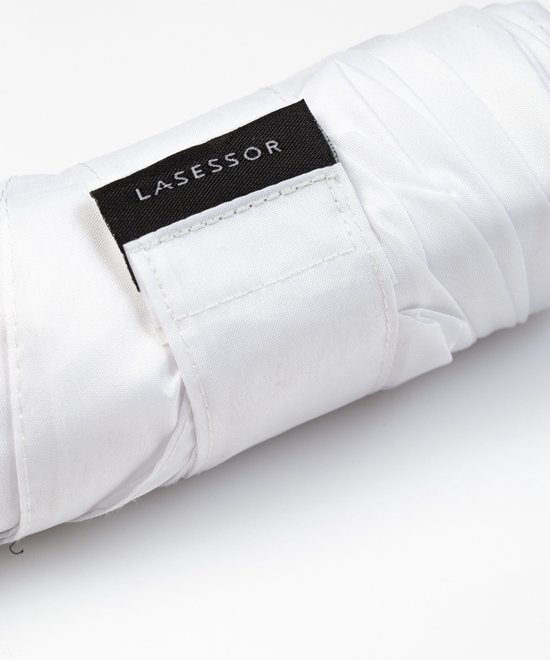 Lasessor - Mini - Parapluie - Voyage - Sac à main - Pliable - Manuel - Wit - 17cm
