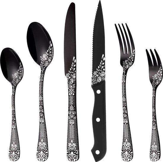 LISA DALBAN 433651 Kobe Ménagère avec 16 Pièces Acier Inoxydable INOX 26,4 x 13,9 x 6,4 cm