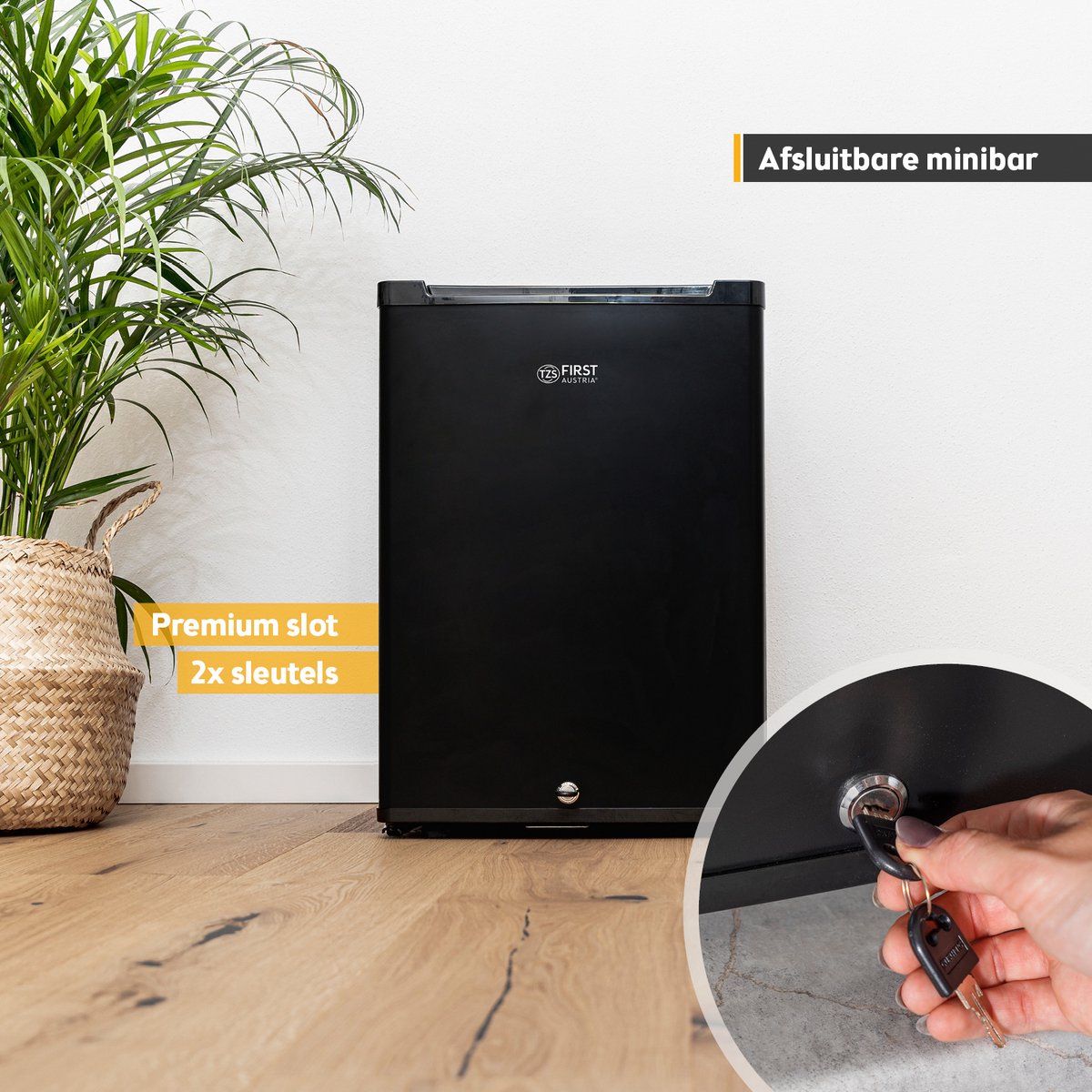TZS First Austria Mini koelkast - Minibar - 40 liter - Vrijstaand - Volledig stil 22dB - Zwart — afbeelding 5