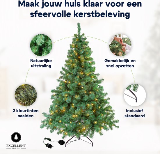 Kerstboom Excellent Trees® LED Stavanger 150 cm met verlichting - ⌀91cm - 150cm