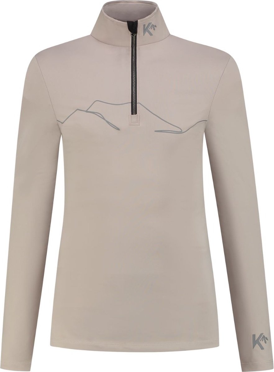 KOU Sportswear Skipully Heren Mountain – Midlayer Shirt Wintersport Taupe