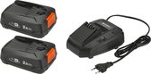 GARDENA Startset Gereedschapsaccu en lader - P4A QC + 2x 2.5Ah