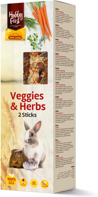 HobbyFirst Hope Farms Sticks Small Animals Veggies & herbs 180 gr