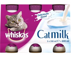 Whiskas Catmilk Flesjes - Kattenmelk - 1 x (3 x 200 ml)