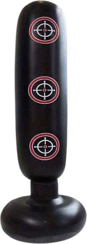 Bovista Sac de Frappe - Poteau de Frappe - Système de Suspension pour Sac de Frappe - Adultes - Sac de Kickboxing - Sac de Frappe - Sac de Frappe - Sac de Boxe - Sport - Opblaasbaar - Zwart