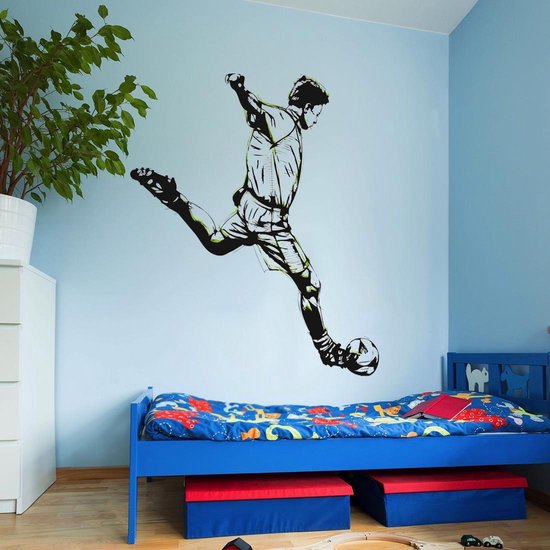 1 Pc Sticker Mural Football Amovible Créatif Autocollant Stickers