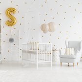 Muursticker stippen goud 50 stickers  | muurstickers dots voor babykamer of kinderkamer |