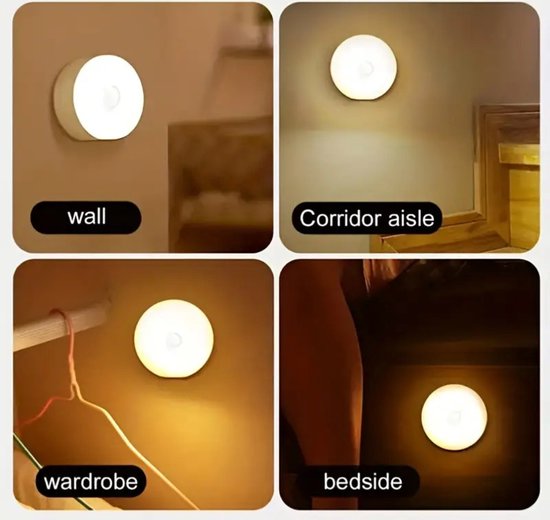 Livano Nachtlampje - Volwassenen - Kinderen - Slaapkamer - Baby - Nachtlamp - Leeslamp - Slaapkamer - 3x Wit Licht & 3x Warm Licht van Livano — afbeelding 3