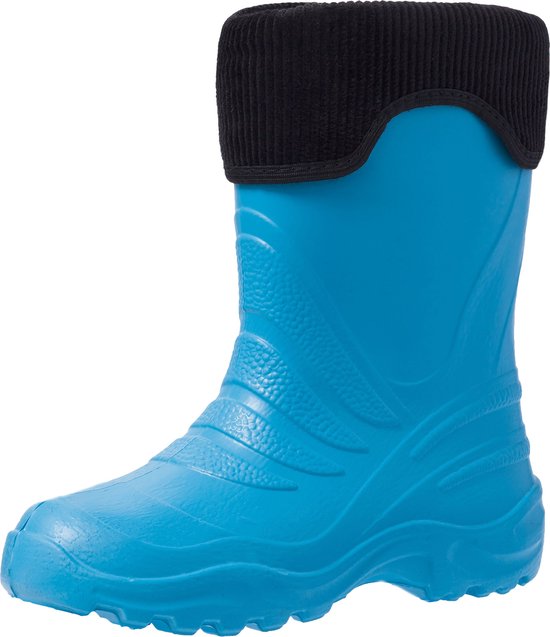 Ladeheid LA-LMG-861-Termix Dames Regenlaarzen - Rubber - Gevoerd - EVA - Waterdicht – Turquoise306c/Zwart – 32/33