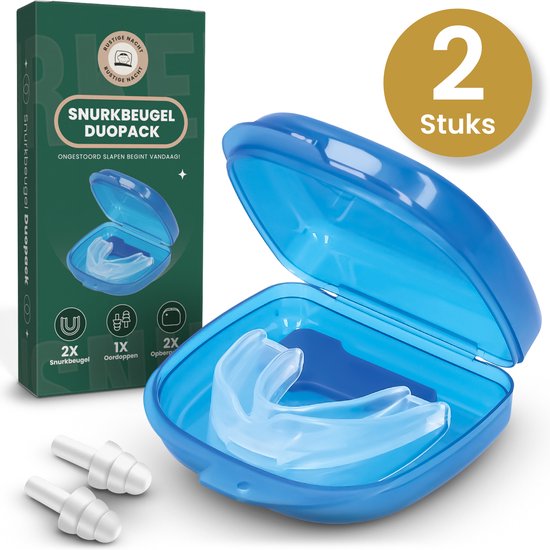 Rustige Nacht® Snurkbeugel - Anti Snurk Beugel Duopack - Speciaal Voor Mondsnurkers - Snurkbitje